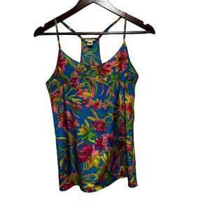 J Crew Tank Top Women 2 S Bright Colorful Tropical Lightweight Sleeveless Blouse
